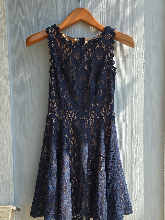 City Studio Other - City Studio | Navy Blue Lace Fit & Flare Dress (Junior's 1)